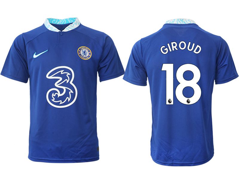 Men 2022-2023 Club Chelsea FC home aaa version blue #18 Soccer Jersey
